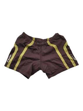 2XU Women L Tri Shorts Brown Gold Elastic Waist Padded Cycling Performance